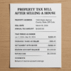 Understanding Your Property Tax Bill After Selling a House